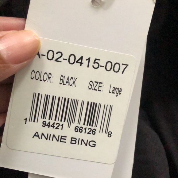 Anine Bing Leanne black maxi dress zebra burnout velvet texture size L NWT - Picture 11 of 11